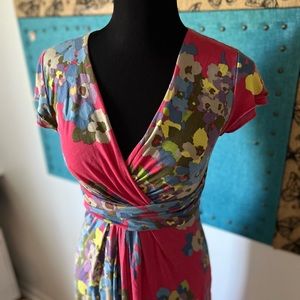 Boden Floral Dress 4L 4 S Long